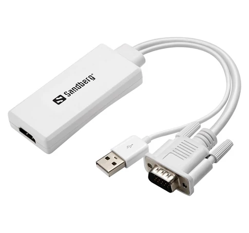 SANDBERG Kijelző konverter, VGA+Audio to HDMI Converter