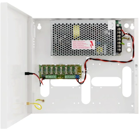 Tápegység PULSAR PSDC08128T PSDC 12V/8A/8x1A/TOPIC akár 8 analóg kamerához