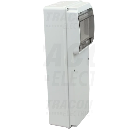 Üres ipari csatlakozódoboz szerelősínnel, ABS  6 mod, H×W×D=350×130×105mm, IP55