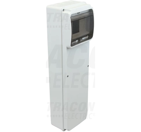 Üres ipari csatlakozódoboz szerelősínnel, ABS  6 mod, H×W×D=460×130×105mm, IP55