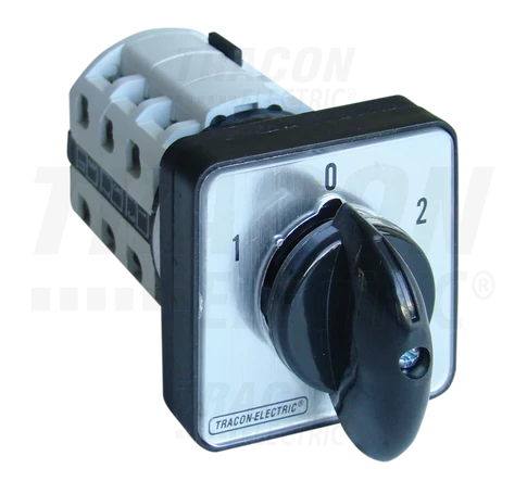 Tokozott közvetlen irányváltó motorkapcsoló, 1-0-2  400V, 50Hz, 20A, 5,5kW, 48×48mm, IP65