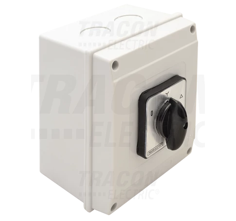 Tokozott közvetlen Y-D motorkapcsoló  400V, 50Hz, 25A, 7,5kW, 48×48mm, IP65