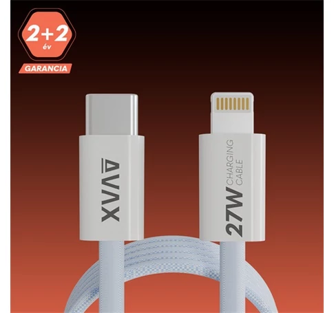 Avax CB611LB TÖLTŐKÁBEL USB-C - LIGHTNING 27W, MÁGNESES, KÉK