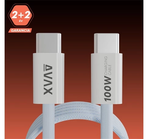 Avax CB610LB TÖLTŐKÁBEL USB-C 100W, MÁGNESES, KÉK