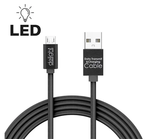 Delight 55442MBK USB-MICROUSB TÖLTŐ KÁBEL