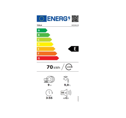 Tesla WDI461M Mosogatógép beépíthető 45 cm