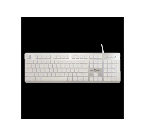 WHITE SHARK  TACHI-W/US WS GK-003241W-US vezetékes membrán gamer billentyűzet, 104 gomb fehér (angol)
