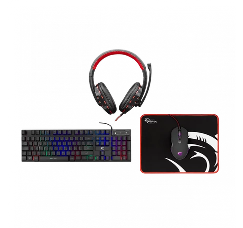 WHITE SHARK COMANCHE-3 gamer combo billetyűzet (magyar) + egér + fejhallgató + egérpad