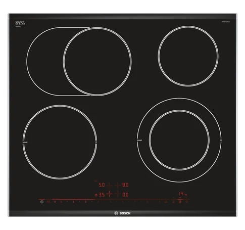 Bosch Serie 8 PKN675DP1D hob Black, Stainless steel Built-in Ceramic 4 zone(s)