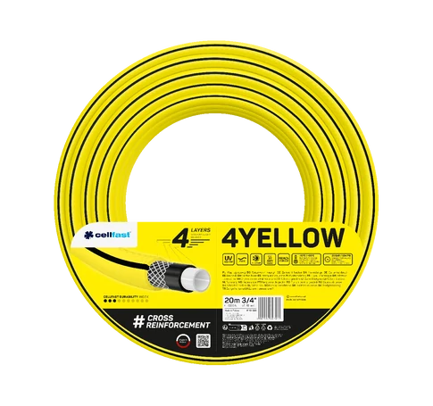 CELLFAST Locsolótömlő 4 rétegű YELLOW 3/4&quot  20 m