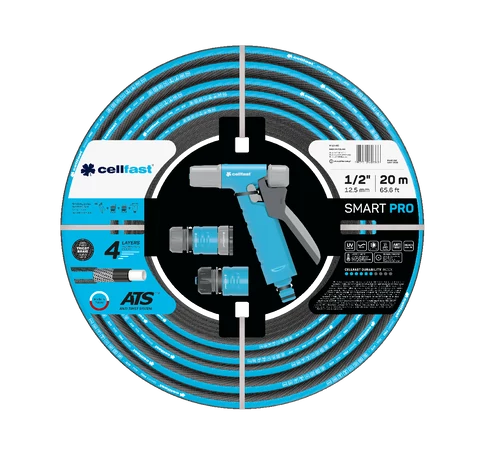 CELLFAST Locsolótömlő 4 rétegű SMART PRO ATS SET 1/2&quot  20 m