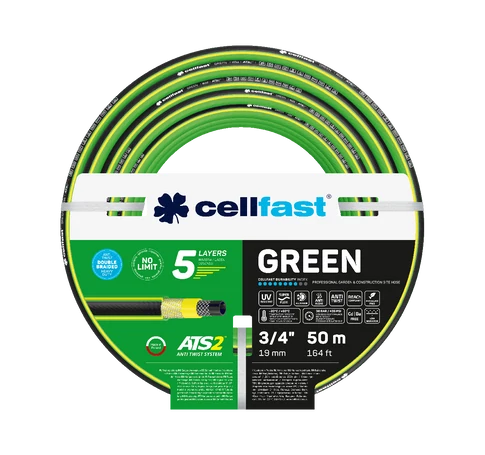 CELLFAST Locsolótömlő 5 rétegű GREEN  3/4&quot  50 m