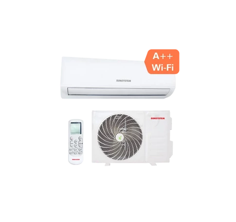 SUNSYSTEM 180C-HSD WiFi oldalfali split hűtő-fűtő klíma, tartó konzollal (R32 - 5,1 kW)