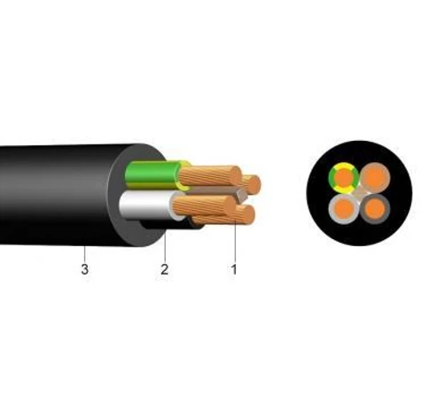 H07RN-F 4x 16 fekete (0) 450/750V gumikábel (GT)