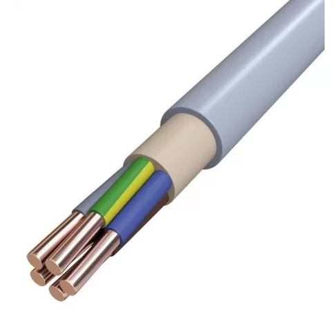 NYM-J 5x10 szürke (0) 300/500V tömör installációs vezeték (MB-Cu, MBCu)