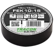 Szigetelőszalag, fekete  10m×15mm, PVC, 0-90°C, 40kV/mm