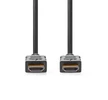 Nedis CVGL34060BK20 ultra HD HDMI kábel, HDMI dugó - dugó, 4K@60Hz, ARC, 18 Gbps, aranyozott csatlakozók, hossz 2m