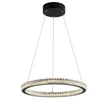 REALITY Mitchell Pendant lamp, Alu.and Crystal and Iron Sandy Black LED 36W; 80lm/W;4000K25000hours;CRI≧80;A+With Remote control,on/off+dimmableSize:D400*H1200mm - REAL-339401-30