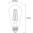 Kép 2/3 - TOLEDO RT ST64 V5 GL 420LM 825 E27 SL