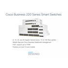 Kép 3/7 - Cisco CBS220-8FP-E-2G Vezérelt L2 Gigabit Ethernet (10/100/1000) Ethernet-áramellátás (PoE) támogatása Fehér