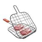 Kép 1/3 - Hús grillező rács - fa nyéllel