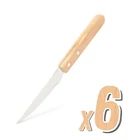 Kép 1/3 - Grill kés - 6 db - fa nyéllel