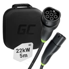 Kép 1/10 - Green Cell EVKABGC01 Snap Kábel Típus 2 EV Töltéshez 22 kW 5 m Tesla Model 3 S X Y, VW ID.3, ID.4, Kia EV6, Audi E-Tron, Fiat 500e