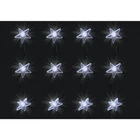 Kép 2/5 - Home KAF 48L LED-es csillag fényfüggöny, 1,5x1 m / 48 db hidegfehér LED csillag figurákban, átlátszó vezeték, hálózati adapter, beltéri kivitel