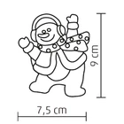 Kép 3/3 - Home KID 322 LED-es ablakdísz, 1 db LED, öntapadós, hóember, színváltó