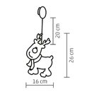 Kép 3/3 - Home KID 311 rénszarvas ablakdísz, 10 db LED, öntapadó elemtartó, 10 x 26 cm