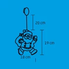 Kép 3/3 - Home KID 313 LED-es Mikulás ablkadísz, beltéri kivitel, 10 db fehér LED, 19cm, 4,5V