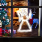 Kép 2/3 - Home KID 413 angyal ablakdísz, 8 db LED, öntapadós elemtartó