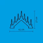 Kép 4/4 - Home KAL 01 gyertyapiramis, beltéri kivitel, 7 db melegfehér állófényű LED, 10 cm magas gyertyák, piros