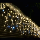 Kép 2/3 - Home KAF 600L 10M LED-es sziporkázó fényfüggöny, 10 m / 600 db sziporkázó melegfehér LED, fehér vezeték, hálózati adapter, kül- és beltéri kivitel