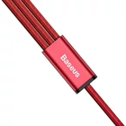 Kép 5/8 - Baseus Rapid 3 az 1-ben C típusú USB-kábel / Lightning / Micro 3A 1,2 m (piros)