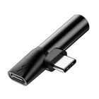 Kép 3/6 - Baseus USB-C-USB-C+Mini Jack 3,5 mm audio adapter (fekete)