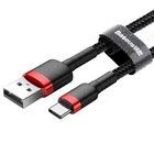 Kép 2/7 - Baseus Cafule USB-USB-C kábel, 3A, 0,5 m (piros-fekete)