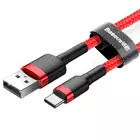 Kép 2/7 - USB-kábel USB-C-hez Baseus Cafule 3A 1m (piros)