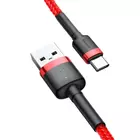 Kép 4/7 - USB-kábel USB-C-hez Baseus Cafule 3A 1m (piros)