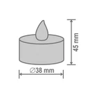 Kép 2/2 - Home CD 6/WH LED-es teamécses, narancssárga LED, 6 db