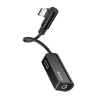 Kép 3/5 - Baseus L45 USB-C – Mini Jack 3,5 mm-es csatlakozó és USB-C audioadapter (fekete)