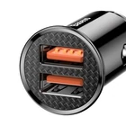 Kép 3/7 - Baseus Circular autós gyorstöltő 2xUSB, QC 3.0, 5A, 30W (fekete)