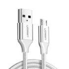 Kép 1/7 - UGREEN USB-Micro USB kábel, QC 3.0, 2.4A, 2m (fehér)