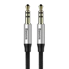 Kép 1/7 - Baseus Yiven AUX 3,5 mm mini jack audio kábel, 1m (fekete-ezüst)