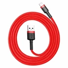 Kép 1/8 - Baseus Cafule 2.4A Lightning USB-kábel 0.5m (piros)