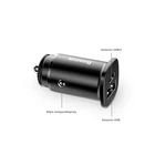 Kép 6/7 - Ładowarka samochodowa Baseus Square PPS QC4.0 / PD3.0 5A 30W (czarna)