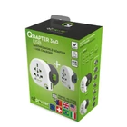 Kép 4/10 - Q2POWER 2.100130 utazóadapter, Qdapter 360 USB, két készülék a szettben_ Qdapter (USB aljzattal) és World to Europe