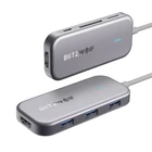 Kép 1/3 - Adapter 7 az 1-ben Blitzwolf BW-TH5 Hub USB-C 3xUSB 3.0-hoz, HDMI, USB-C PD, SD, microSD