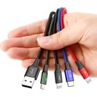 Kép 3/8 - Baseus Fast 4 az 1-ben USB-C / 2x Lightning / Micro 3,5A 1,2 m-es kábel (fekete)