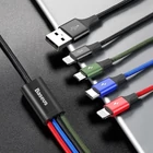 Kép 7/8 - Baseus Fast 4 az 1-ben USB-C / 2x Lightning / Micro 3,5A 1,2 m-es kábel (fekete)